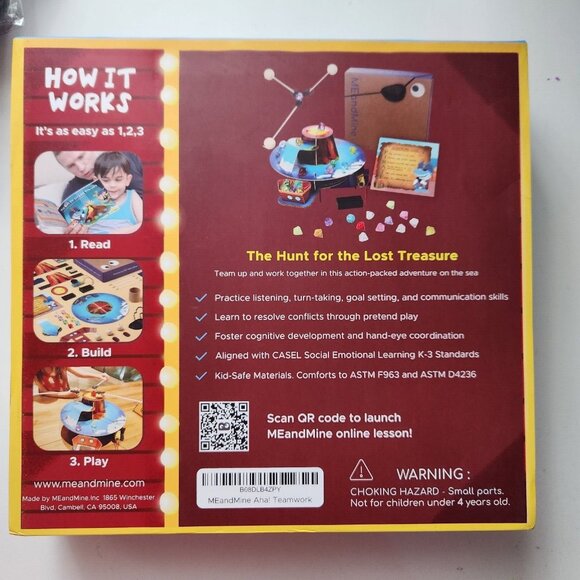 Aha! Teamwork, The Hunt for the Lost Treasure STEM Board Game for 5-8 yrs Family - Picture 4 of 10